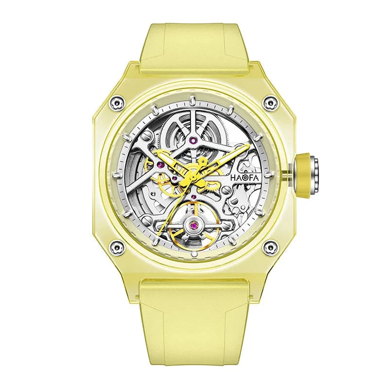 Haofa 2208 Skeleton Watch – Transparent Automatic, 72h Power