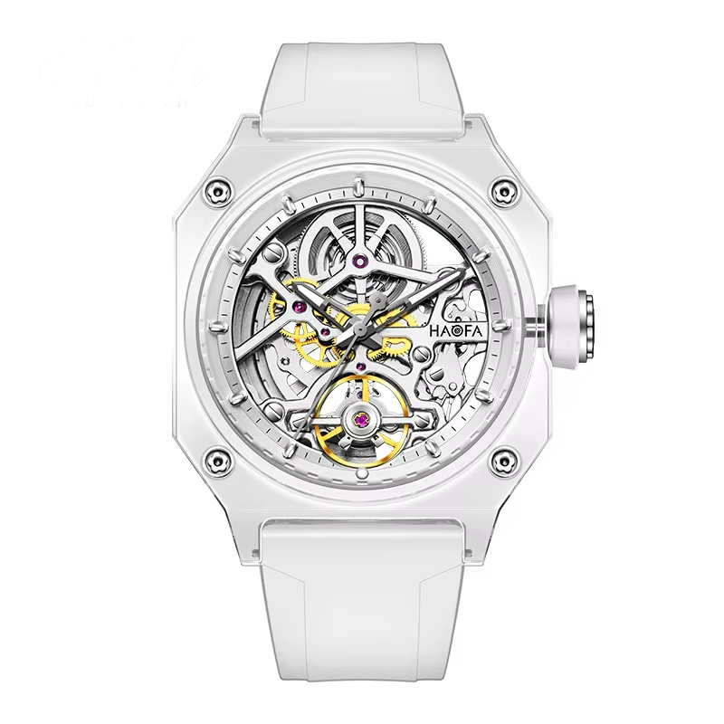 Haofa 2208 Skeleton Watch – Transparent Automatic, 72h Power Smash Price Shop Men's Watch