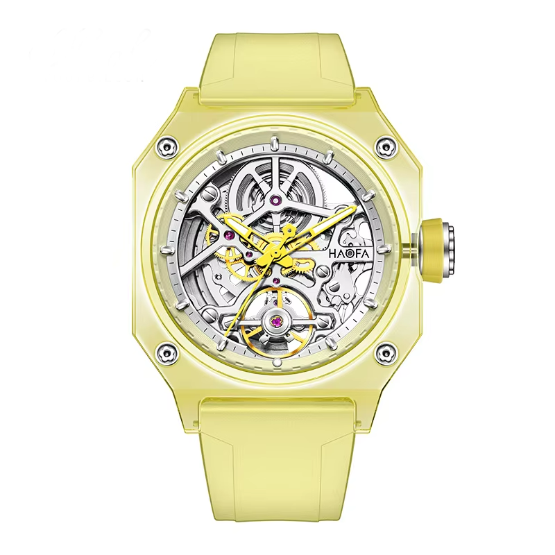 Haofa 2208 Skeleton Watch – Transparent Automatic, 72h Power Smash Price Shop Men's Watch