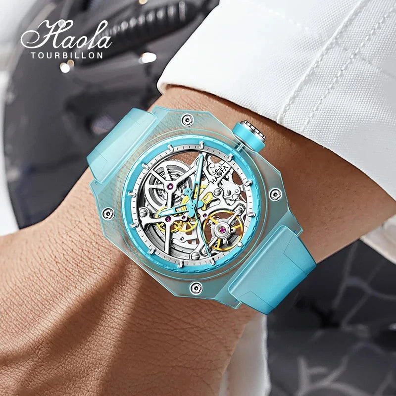 Haofa 2208 Skeleton Watch – Transparent Automatic, 72h Power