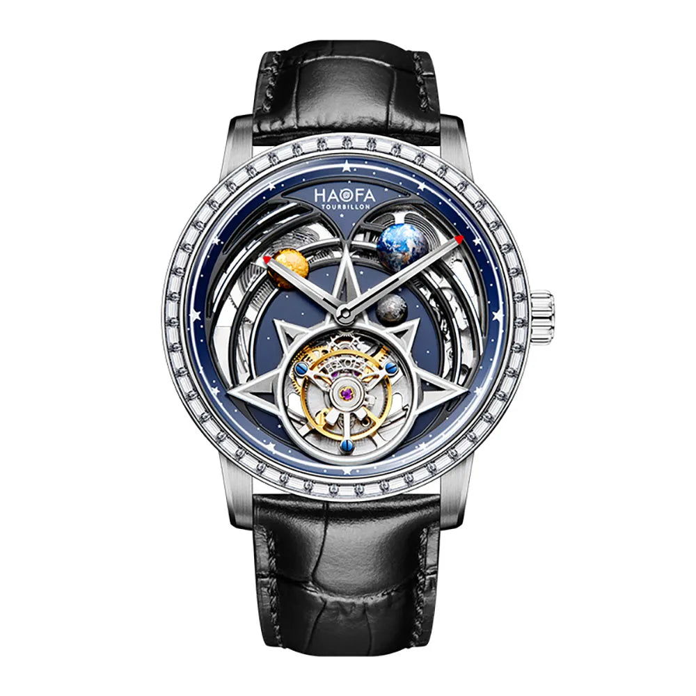 Haofa 2269 Flying Tourbillon Men’s Watch – Solar System Sapphire 3HD6E