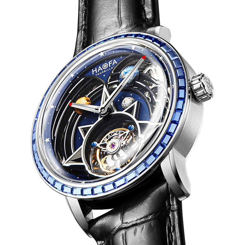 Haofa 2269 Flying Tourbillon Men’s Watch – Solar System Sapphire 3HD6E
