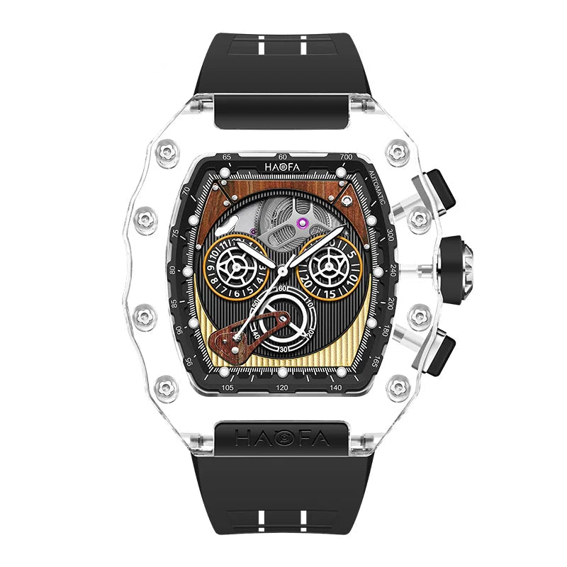 Haofa 2368 Automatic Men's Sports Watch – 49mm Tonneau Case