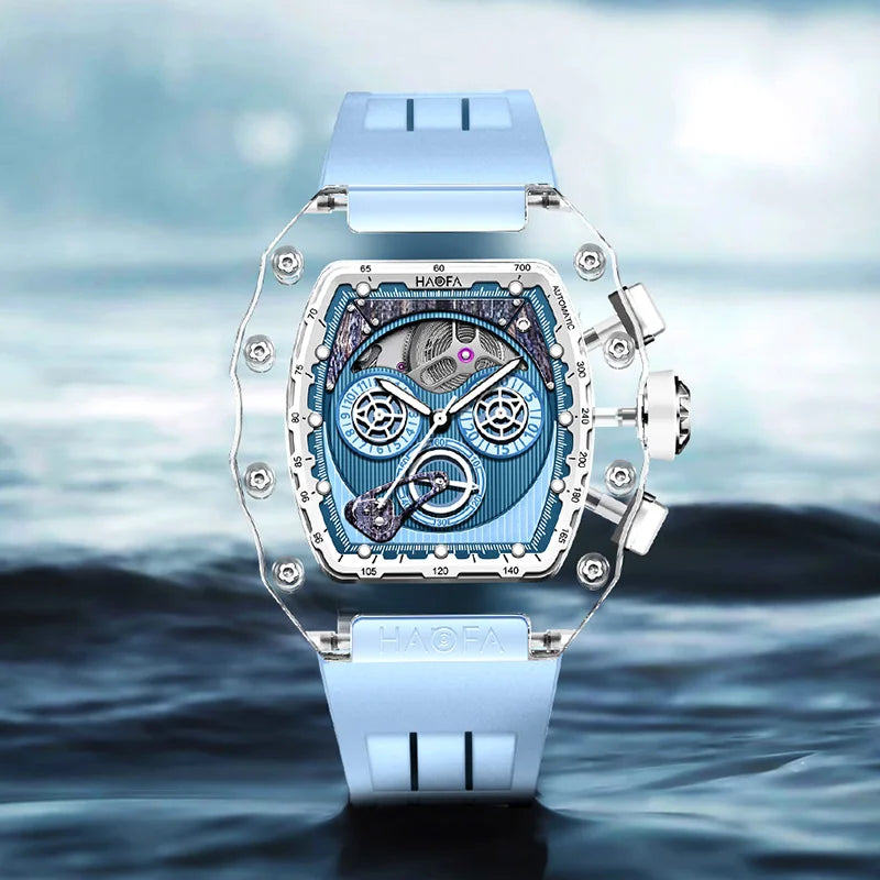 Haofa 2368 Automatic Men's Sports Watch – 49mm Tonneau Case