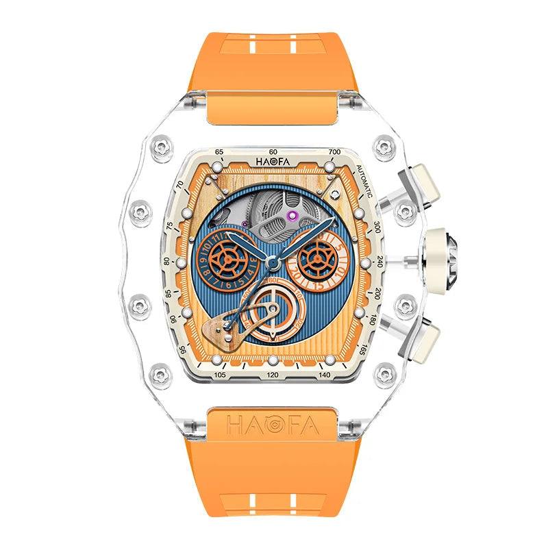 Haofa 2368 Automatic Men's Sports Watch – 49mm Tonneau Case