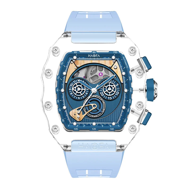 Haofa 2368 Automatic Men's Sports Watch – 49mm Tonneau Case