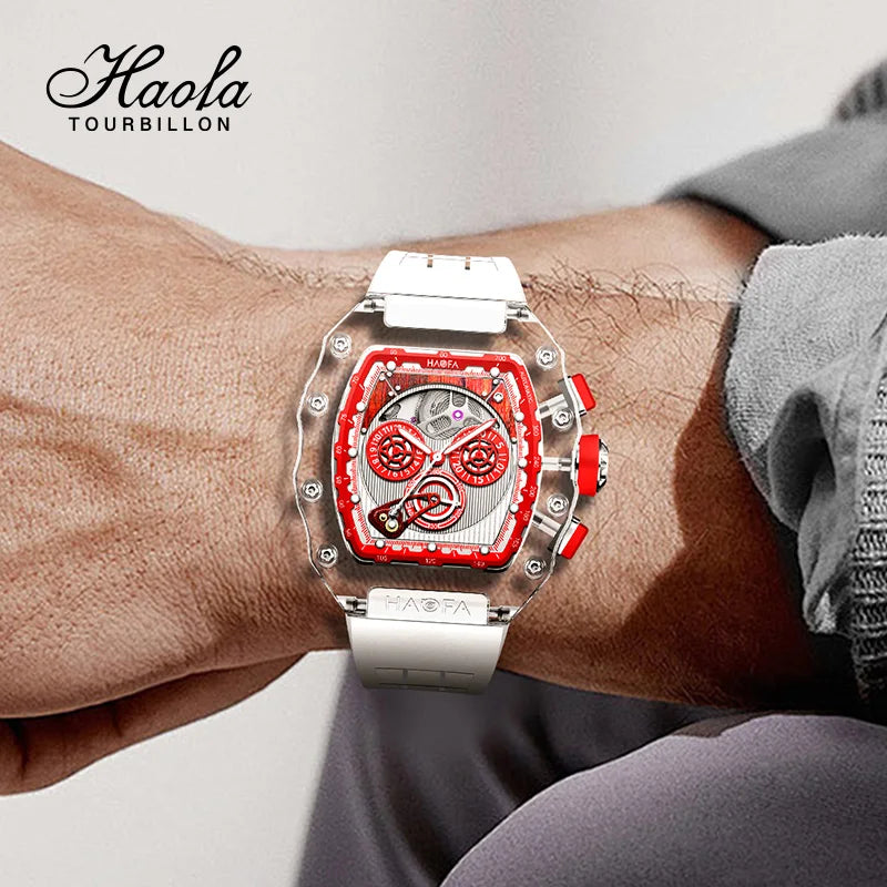 Haofa 2368 Automatic Men's Sports Watch – 49mm Tonneau Case