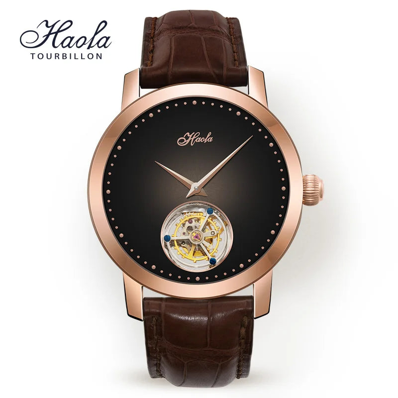 Haofa Men’s Tourbillon Mechanical Watch Sapphire Dial