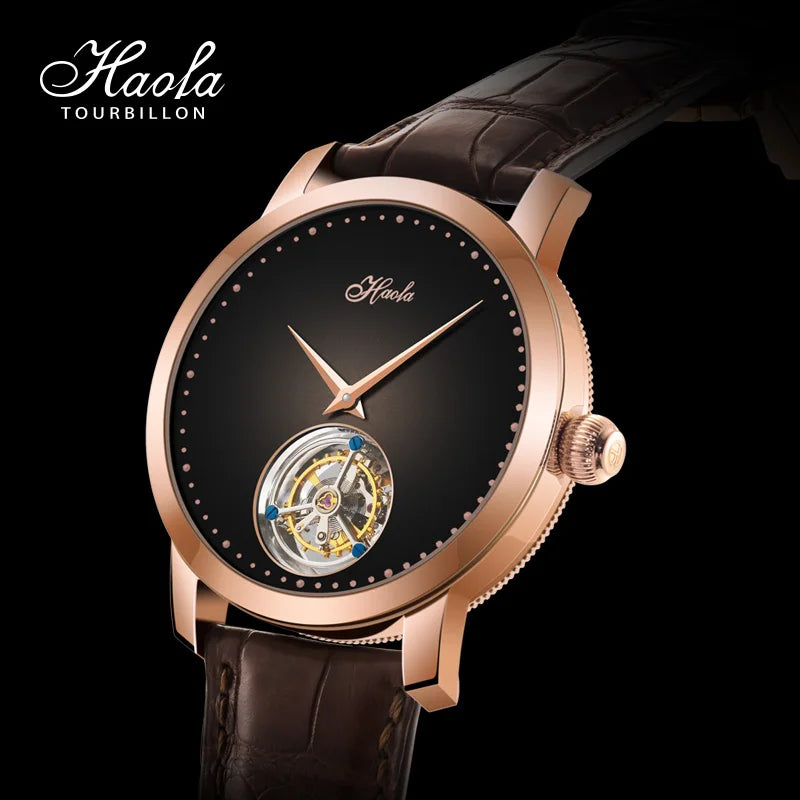 Haofa Men’s Tourbillon Mechanical Watch Sapphire Dial