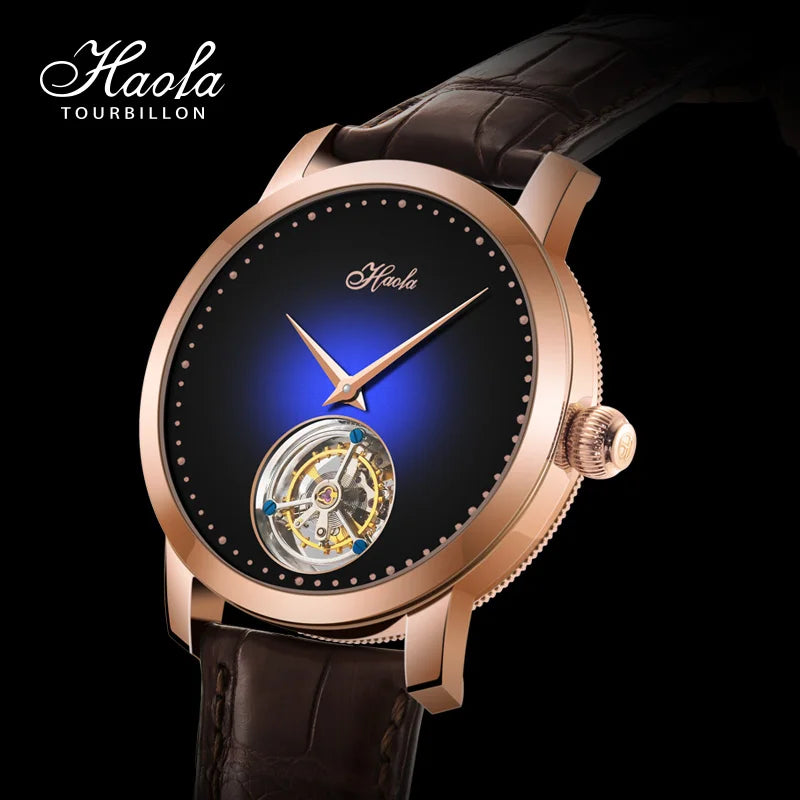 Haofa Men’s Tourbillon Mechanical Watch Sapphire Dial