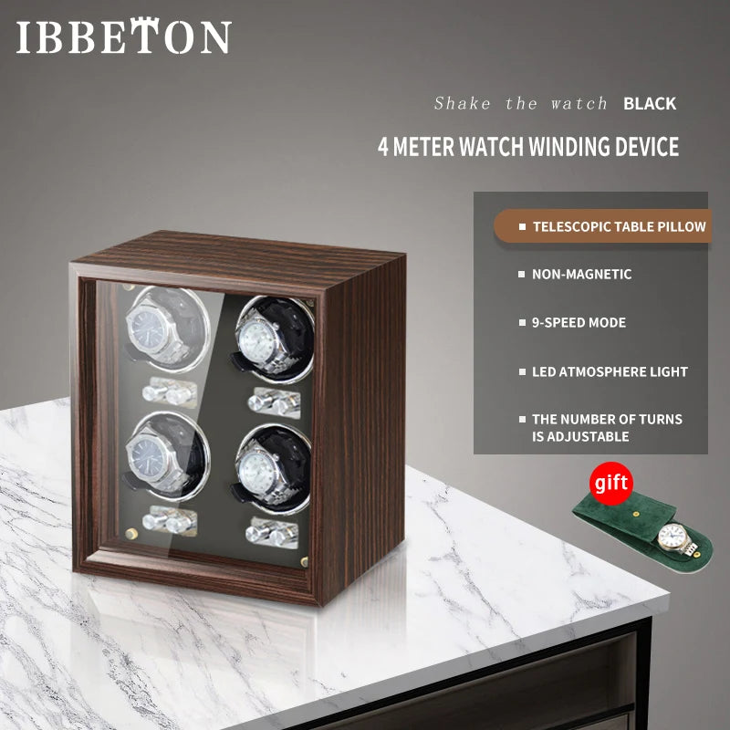 IBBETON Luxury Automatic Watch Winder – PU Leather Storage Box Smash Price Shop Unisex