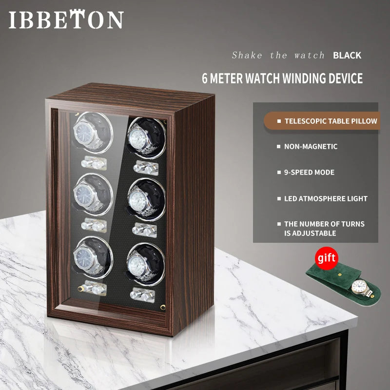 IBBETON Luxury Automatic Watch Winder – PU Leather Storage Box Smash Price Shop Unisex