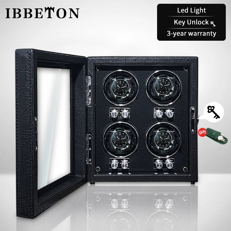 IBBETON Luxury Automatic Watch Winder – PU Leather Storage Box Smash Price Shop Unisex