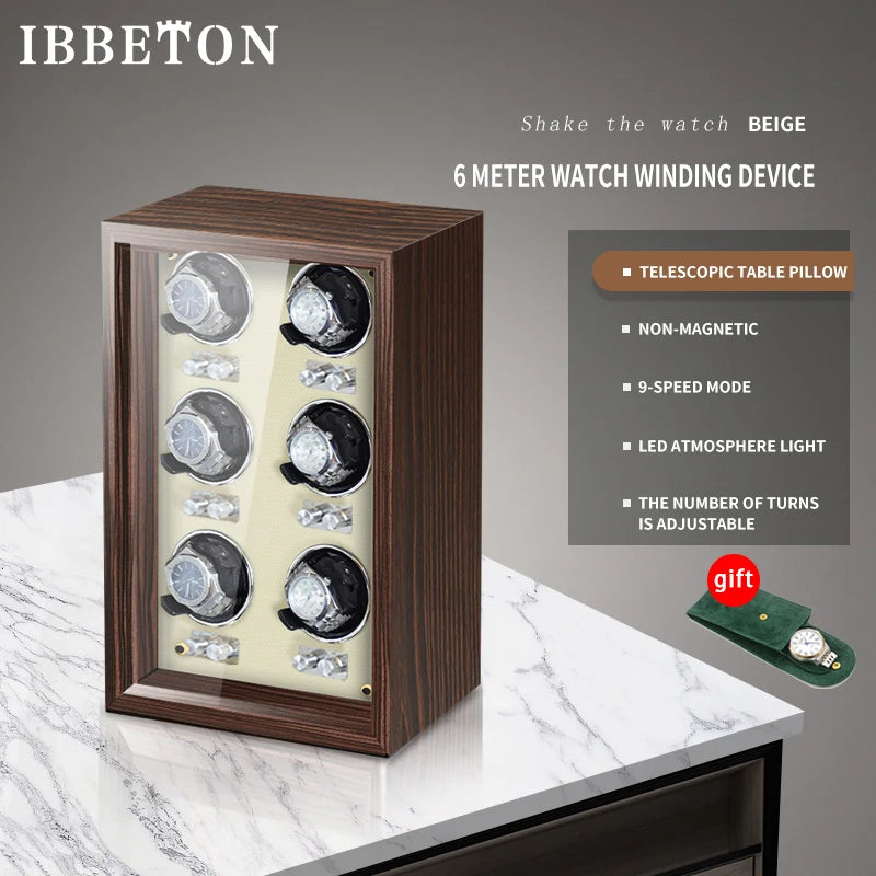 IBBETON Luxury Automatic Watch Winder – PU Leather Storage Box Smash Price Shop Unisex