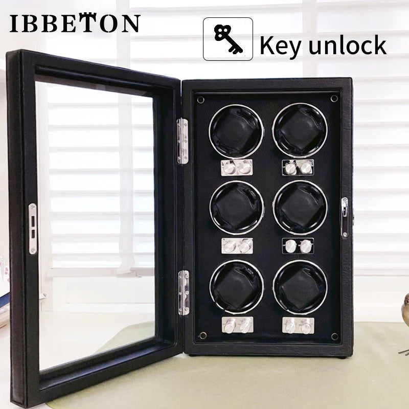 IBBETON Luxury Automatic Watch Winder – PU Leather Storage Box Smash Price Shop Unisex