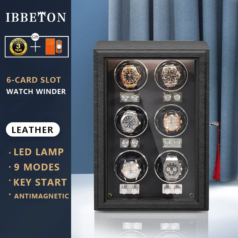 IBBETON Luxury Automatic Watch Winder – PU Leather Storage Box Smash Price Shop Unisex