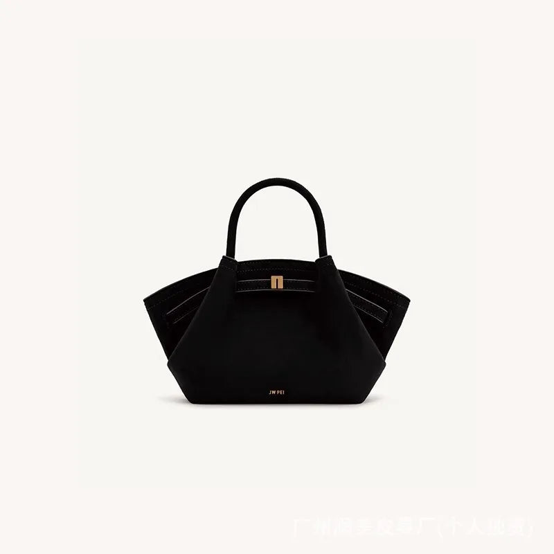 JW PEI HANA Tote Bag Dumpling Bun Small Women's Shoulder Crossbody Bag High Quality Handheld Small Bag Women'sMedium Faux Suede Smash Price Shop