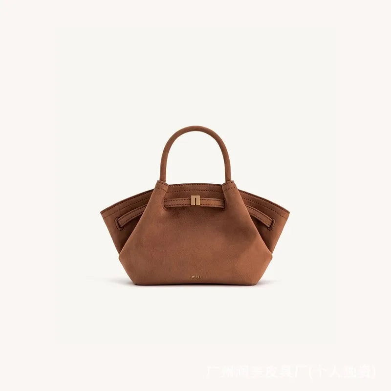 JW PEI HANA Tote Bag Dumpling Bun Small Women's Shoulder Crossbody Bag High Quality Handheld Small Bag Women'sMedium Faux Suede Smash Price Shop