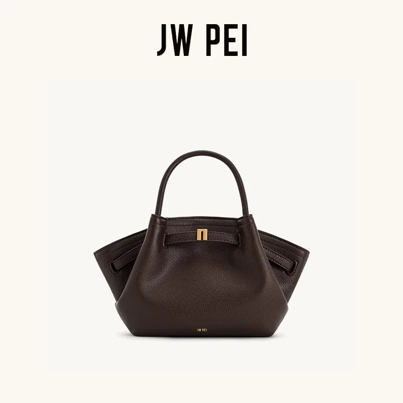 JW PEI HANA Tote Bag Dumpling Bun Small Women's Shoulder Crossbody Bag High Quality Handheld Small Bag Women'sMedium Faux Suede Smash Price Shop