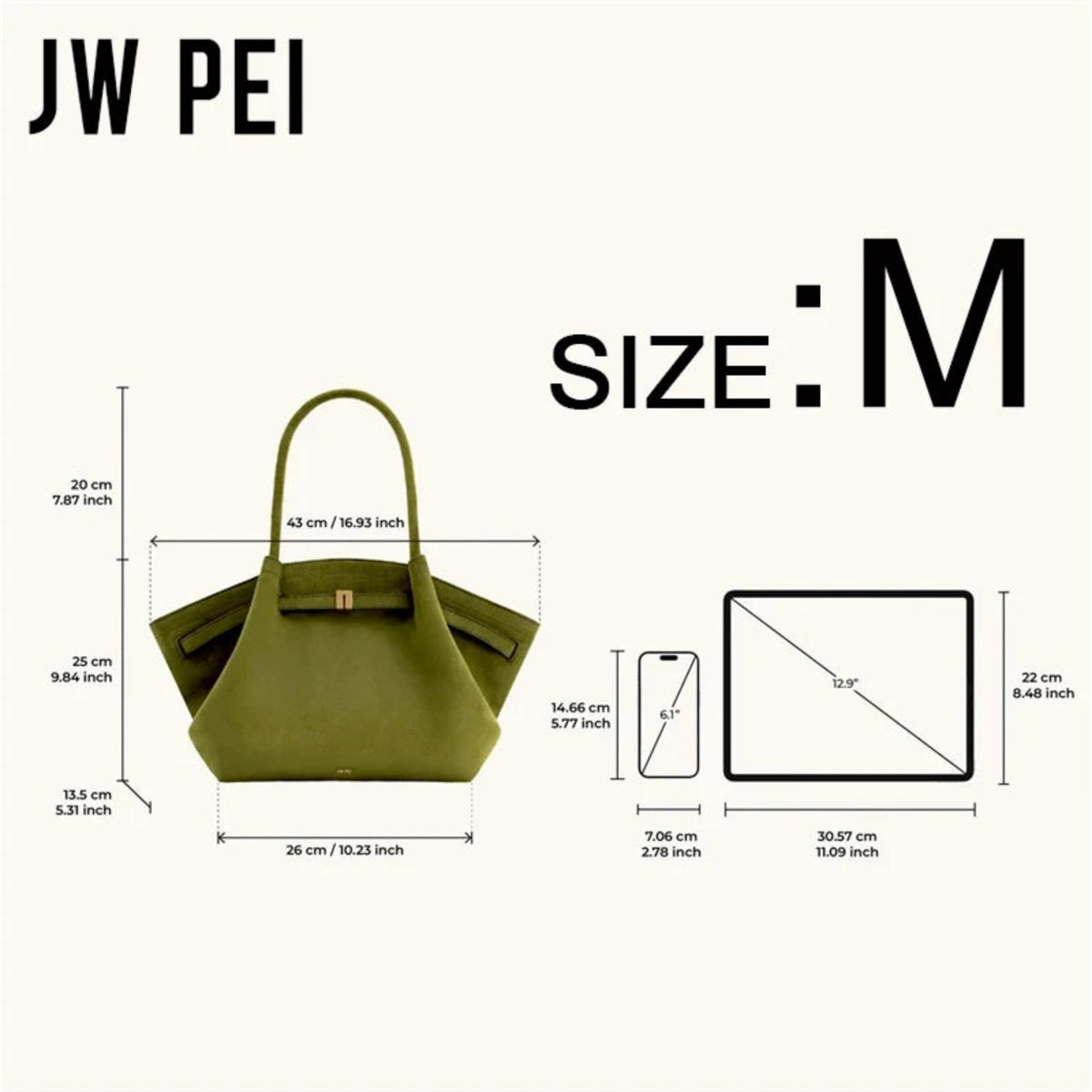 JW PEI Luxury Handbag Tote Bag for Women Leather Shoulder Bag Purse Design Large Capacity Totes Top Handle Hobo Shopper Work Bag Smash Price Shop
