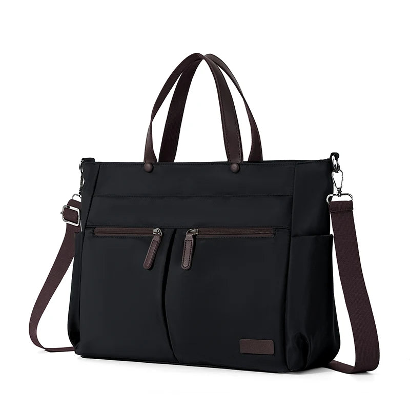 【 Laptop Bag 】 Nylon casual ladies' laptop bag, daily commuting briefcase, lightweight double main pocket single-shoulder bag Smash Price Shop