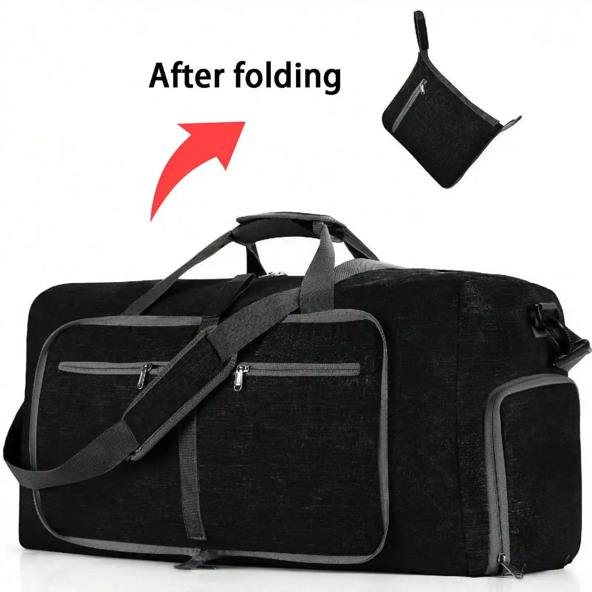 Large-Capacity Carry-On Weekender Bag in 1pcs black – product image 9