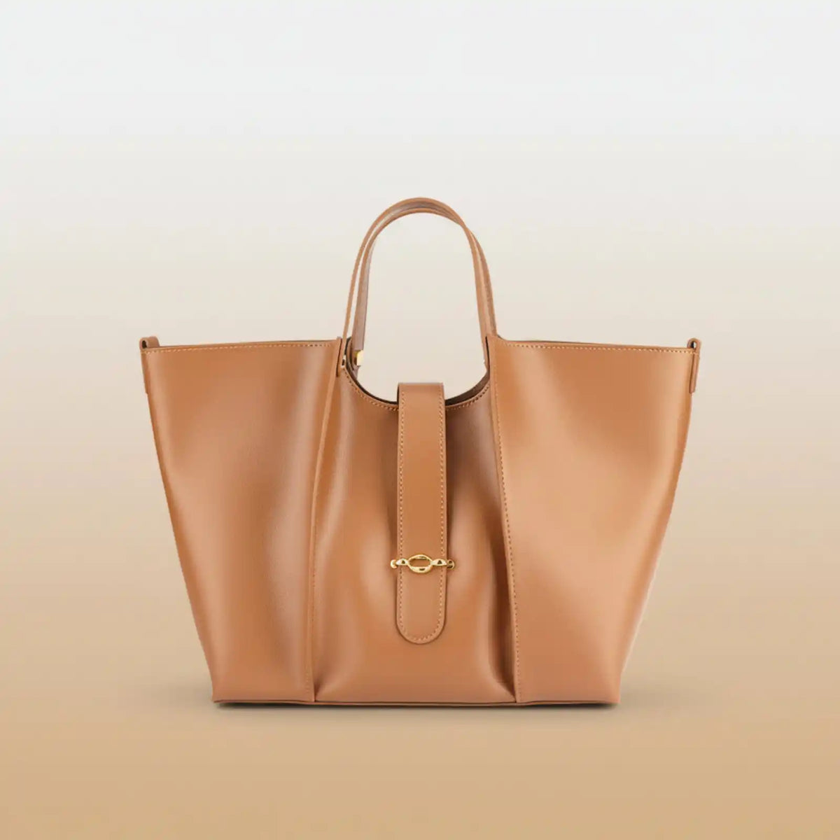 Large Genuine Leather Work Tote Bag for Women in Brown – product image 6