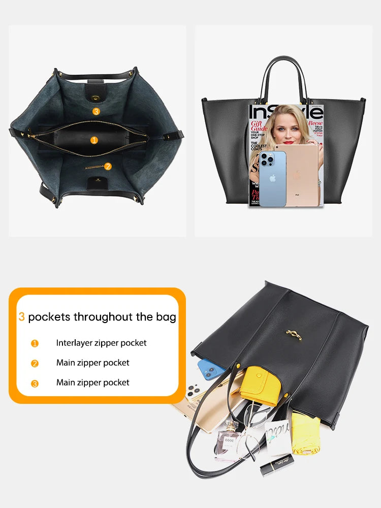 Large Genuine Leather Work Tote Bag for Women Smash Price Shop Women's Leather Tote Bag