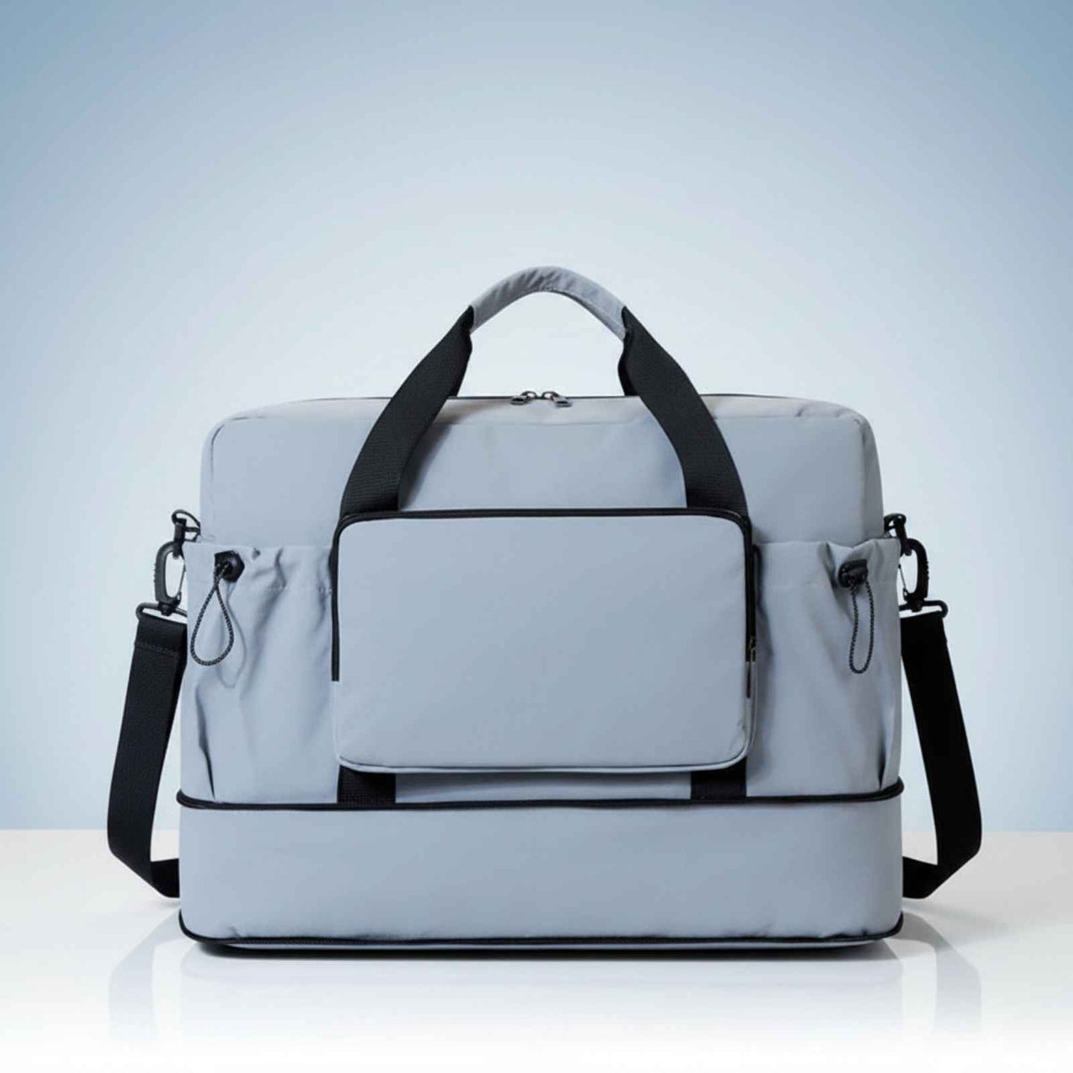 Lightweight Nylon Weekender Duffel Bag in Blue – product image 6