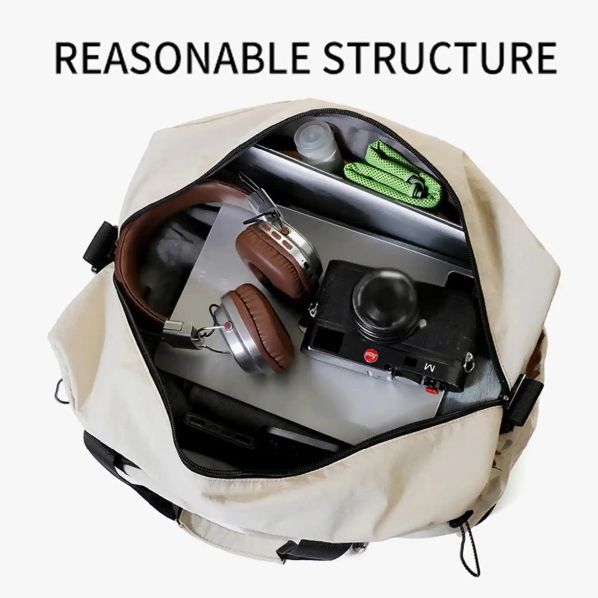 Lightweight Nylon Weekender Duffel Bag – product image 9