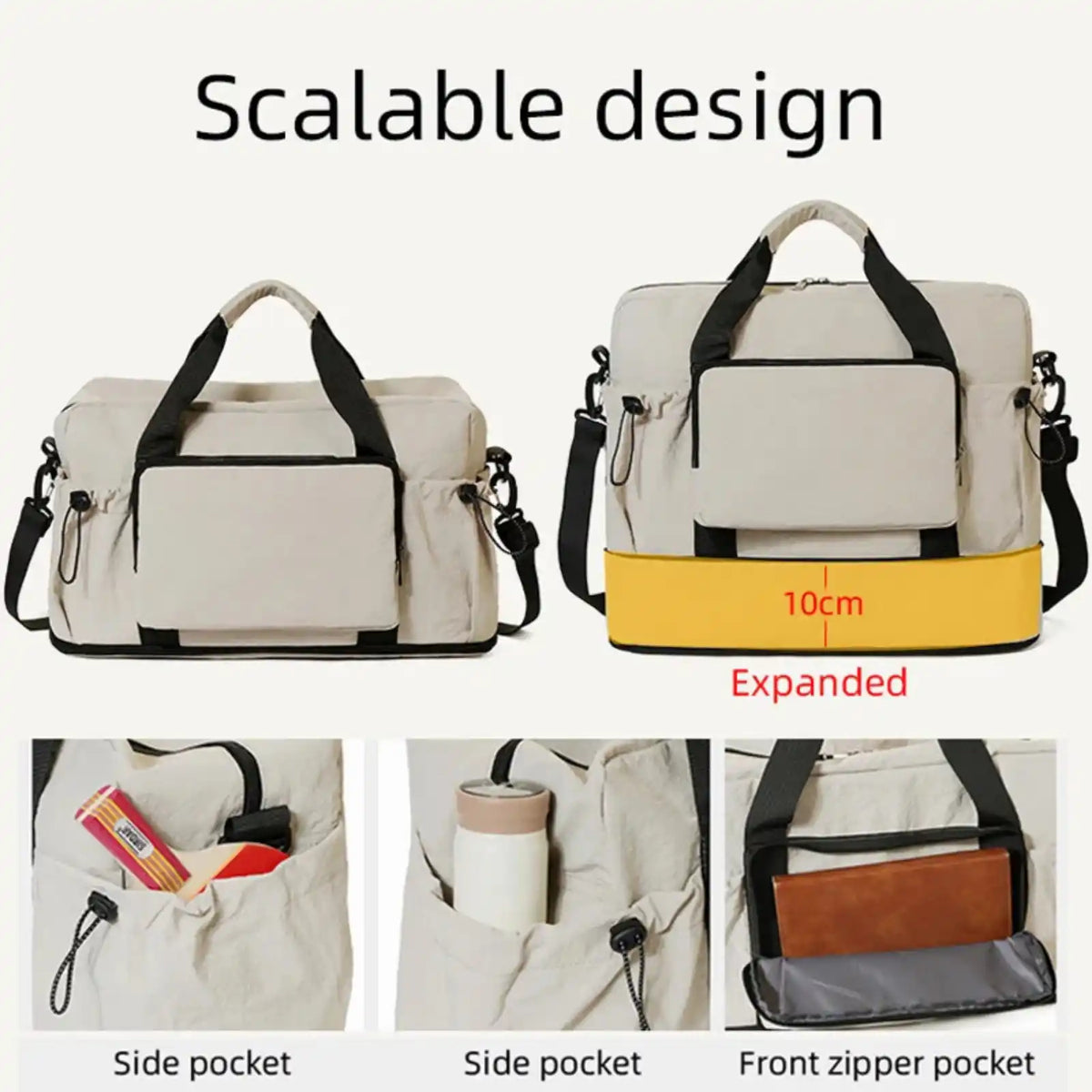 Lightweight Nylon Weekender Duffel Bag – product image 11