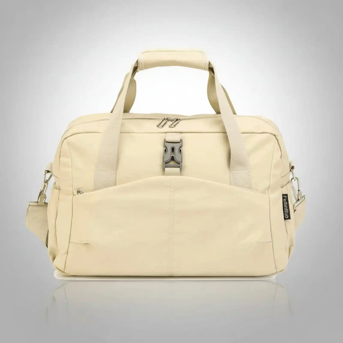 Lightweight Nylon Weekender Travel Bag for Women in Beige L – product image 5