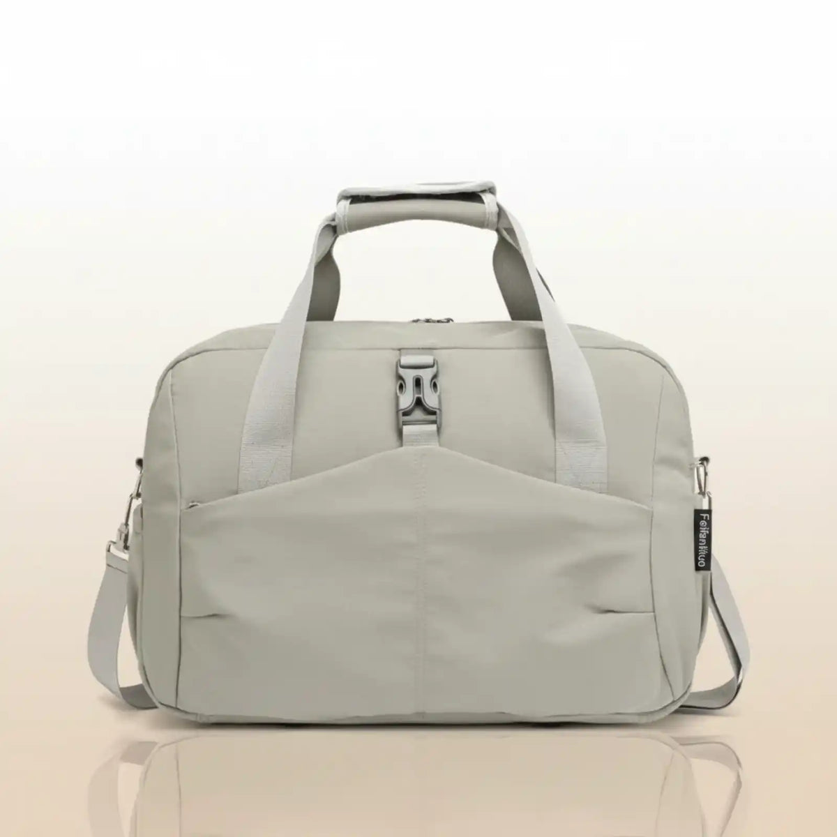 Lightweight Nylon Weekender Travel Bag for Women in Grey L – product image 9