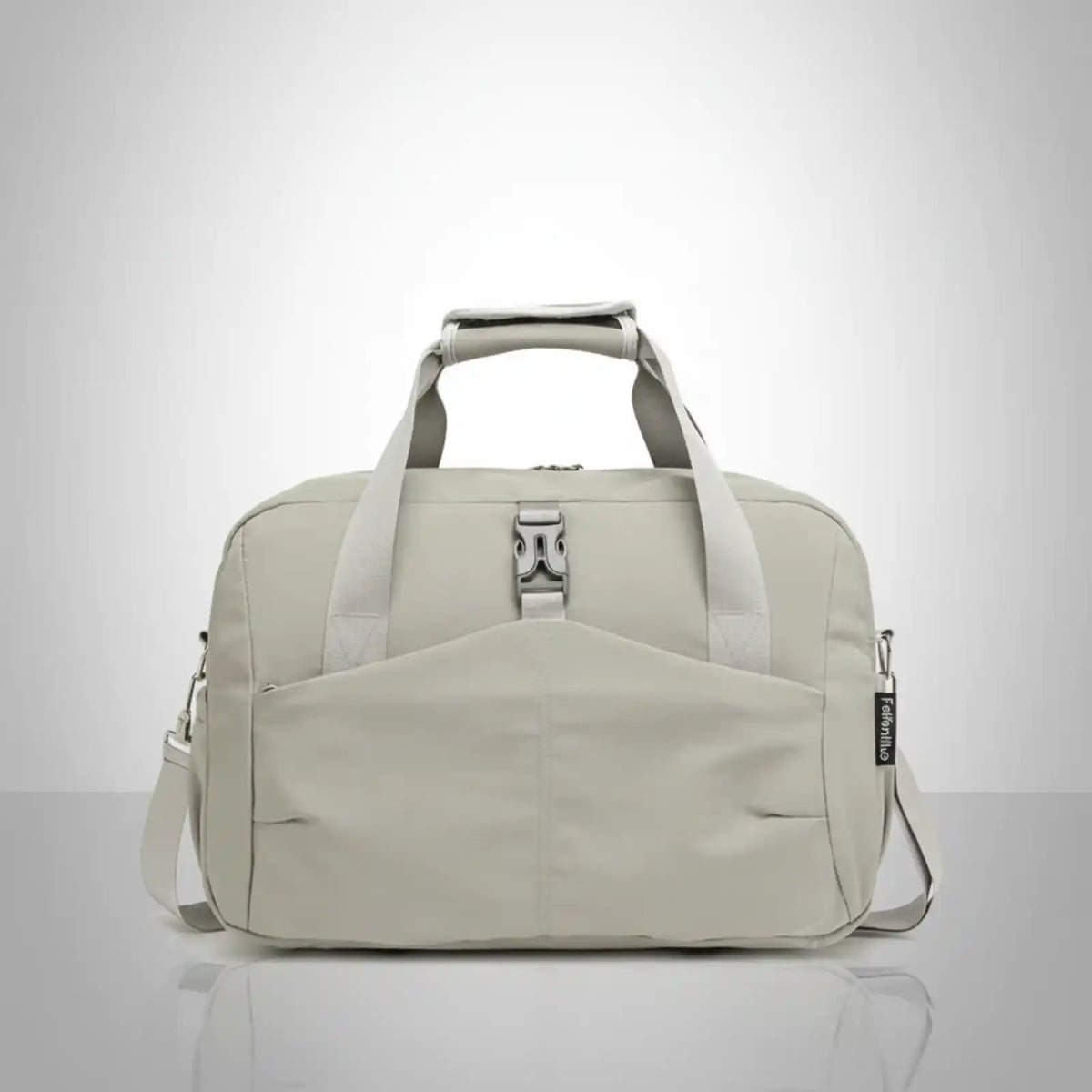 Lightweight Nylon Weekender Travel Bag for Women in Grey S – product image 10
