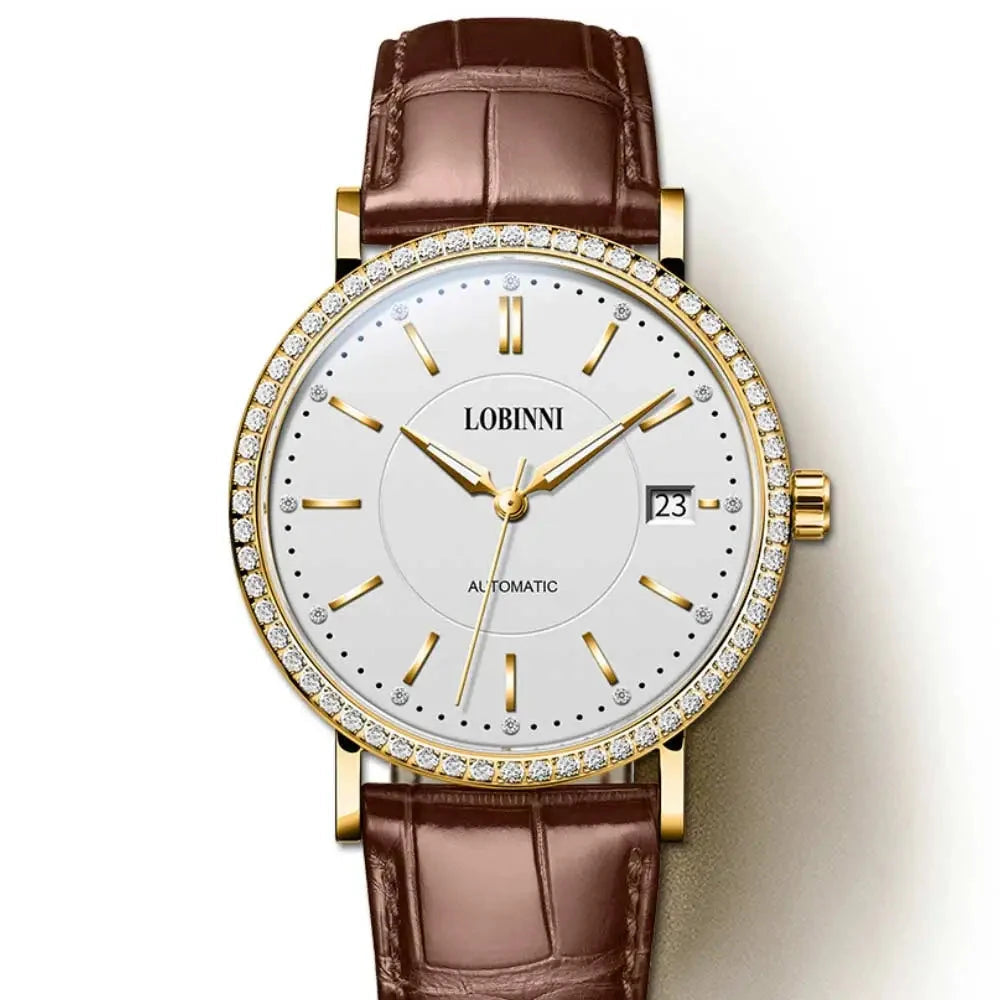 LOBINNI 12025F Ladies Automatic Watch – 36mm, Sapphire, Seagull