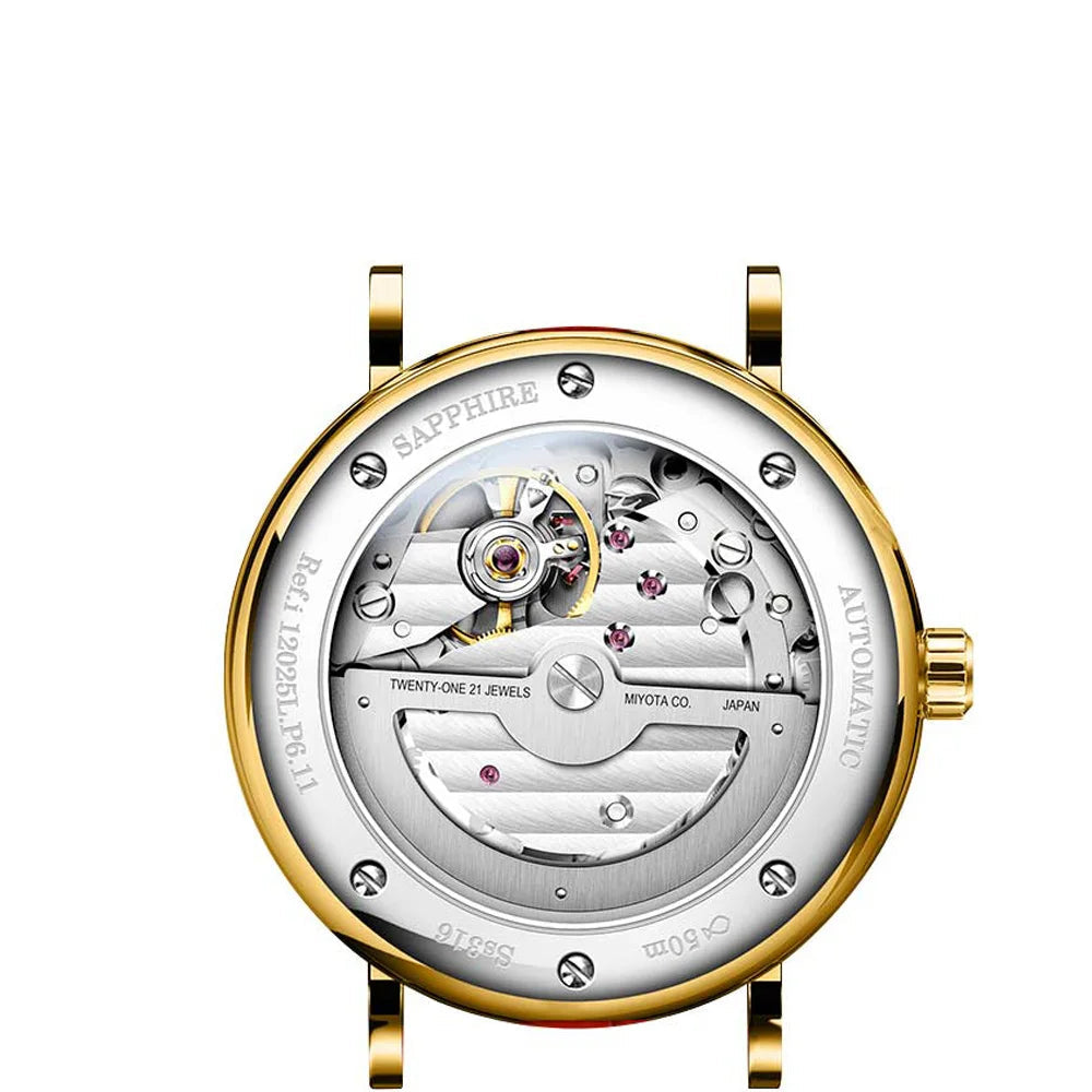 LOBINNI 12025F Ladies Automatic Watch – 36mm, Sapphire, Seagull
