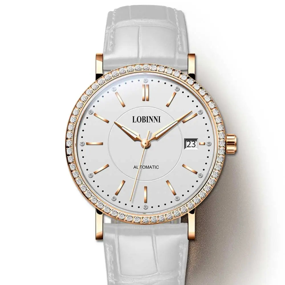 LOBINNI 12025F Ladies Automatic Watch – 36mm, Sapphire, Seagull