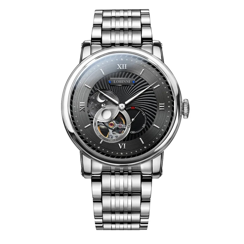 LOBINNI 3605 Automatic Skeleton Men's Watch 40.5mm