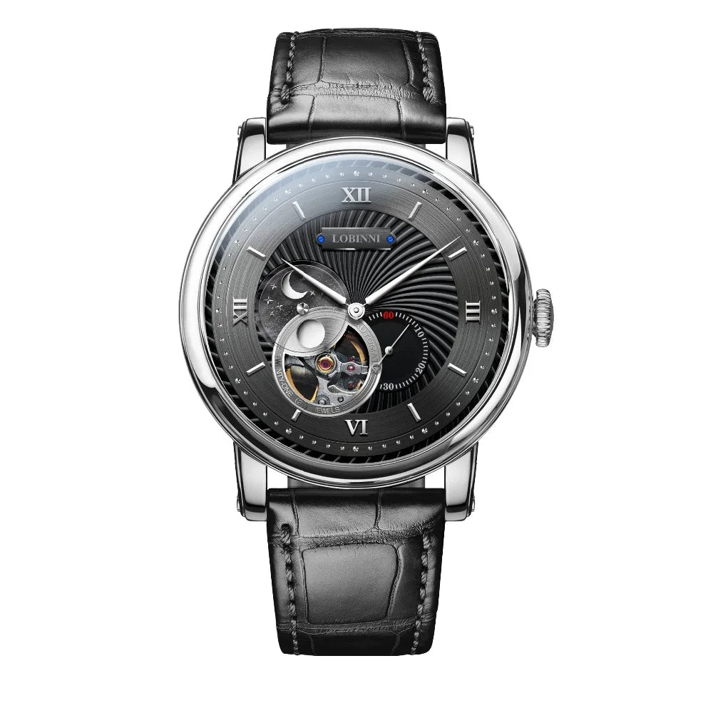 LOBINNI 3605 Automatic Skeleton Men's Watch 40.5mm