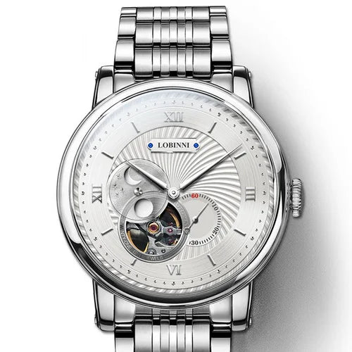 LOBINNI 3605 Automatic Skeleton Men's Watch 40.5mm