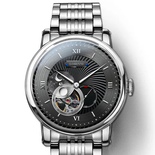 LOBINNI 3605 Automatic Skeleton Men's Watch 40.5mm