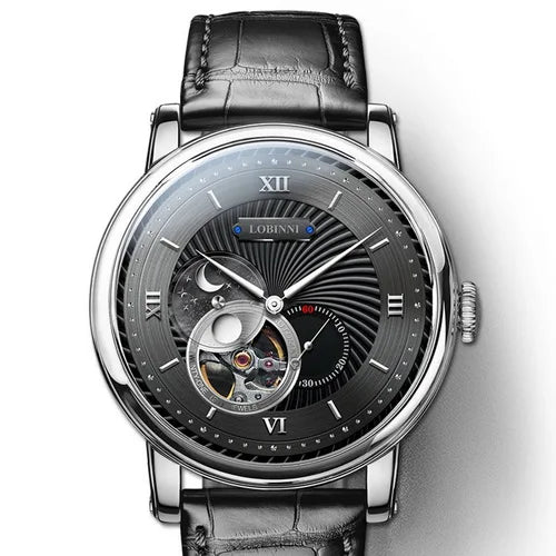 LOBINNI 3605 Automatic Skeleton Men's Watch 40.5mm