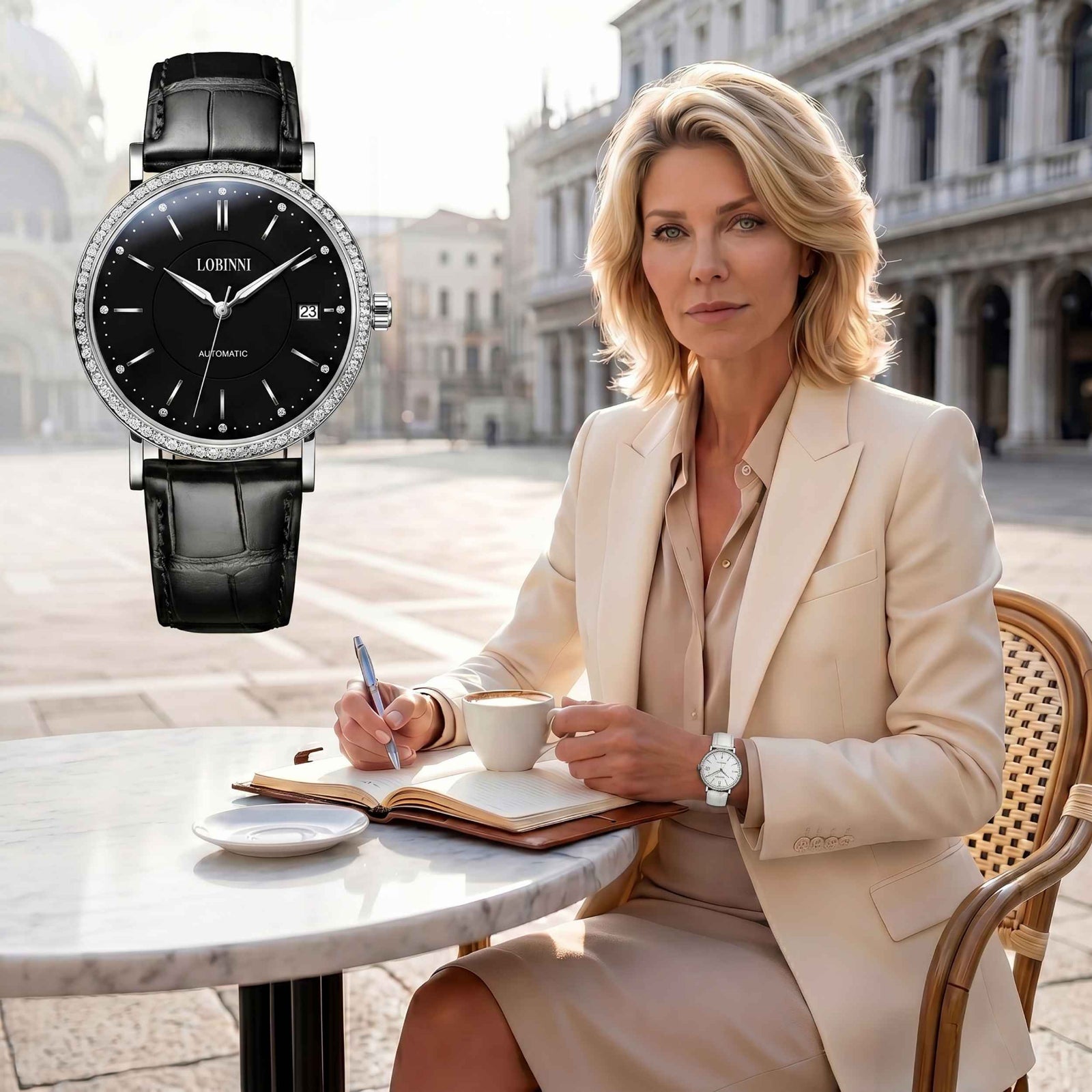 LOBINNI Ladies Automatic Sapphire Watch 36mm Luxury Smash Price Shop Women's Watch