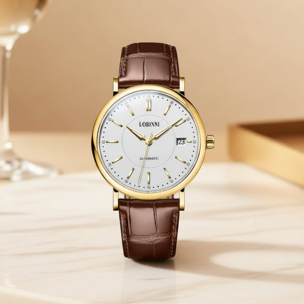 LOBINNI Ladies Automatic Sapphire Watch Smash Price Shop Women's Watch