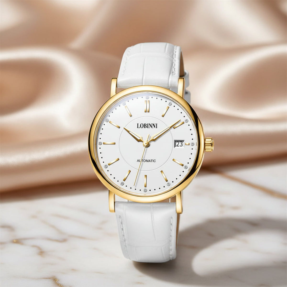 LOBINNI Ladies Automatic Sapphire Watch Smash Price Shop Women's Watch