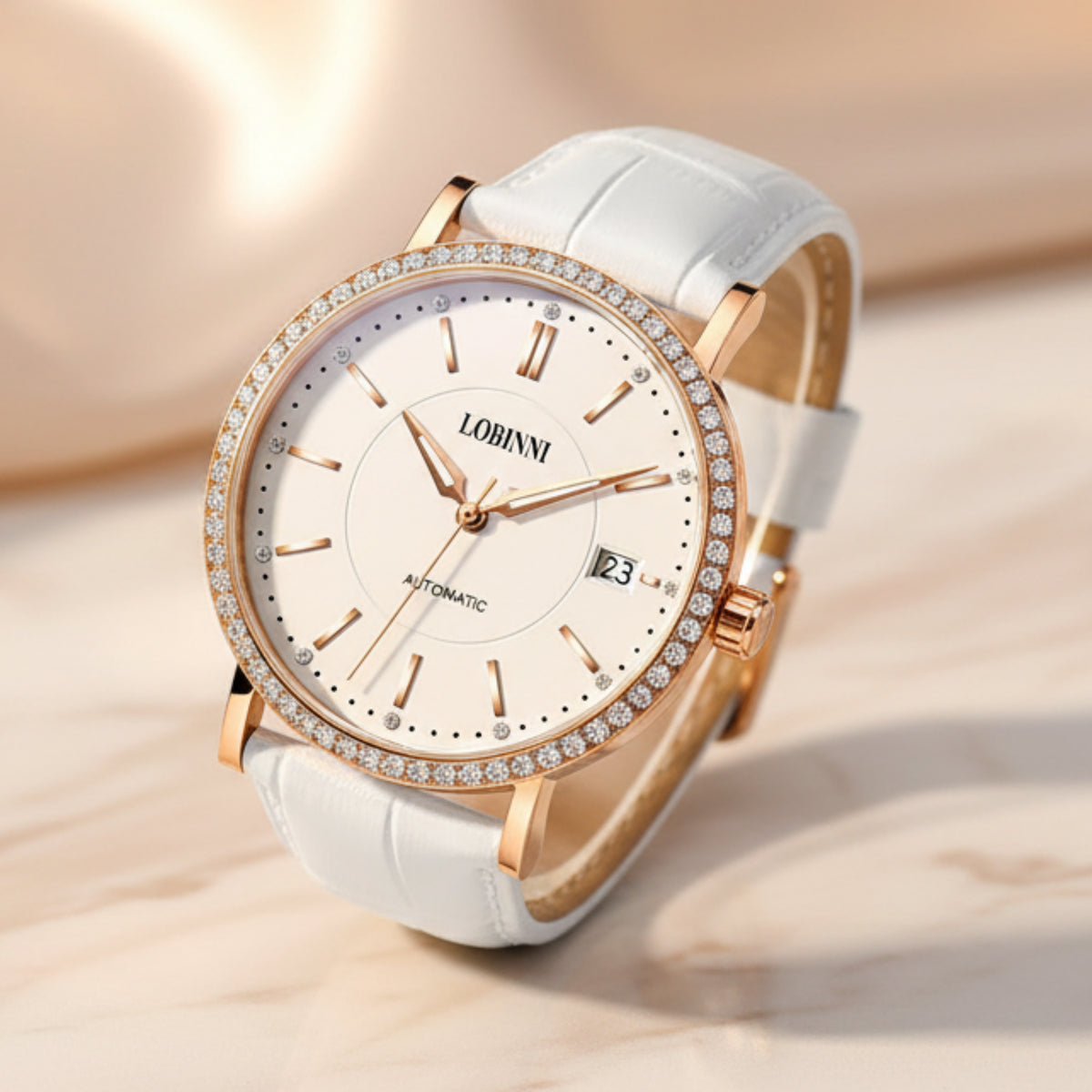 LOBINNI Ladies Automatic Sapphire Watch Smash Price Shop Women's Watch