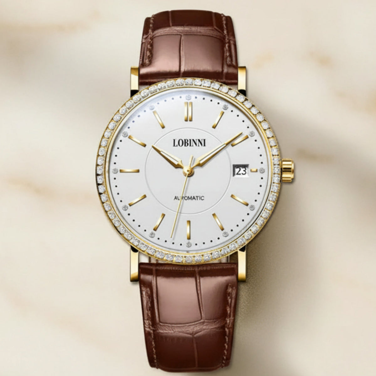 LOBINNI Ladies Automatic Sapphire Watch Smash Price Shop Women's Watch