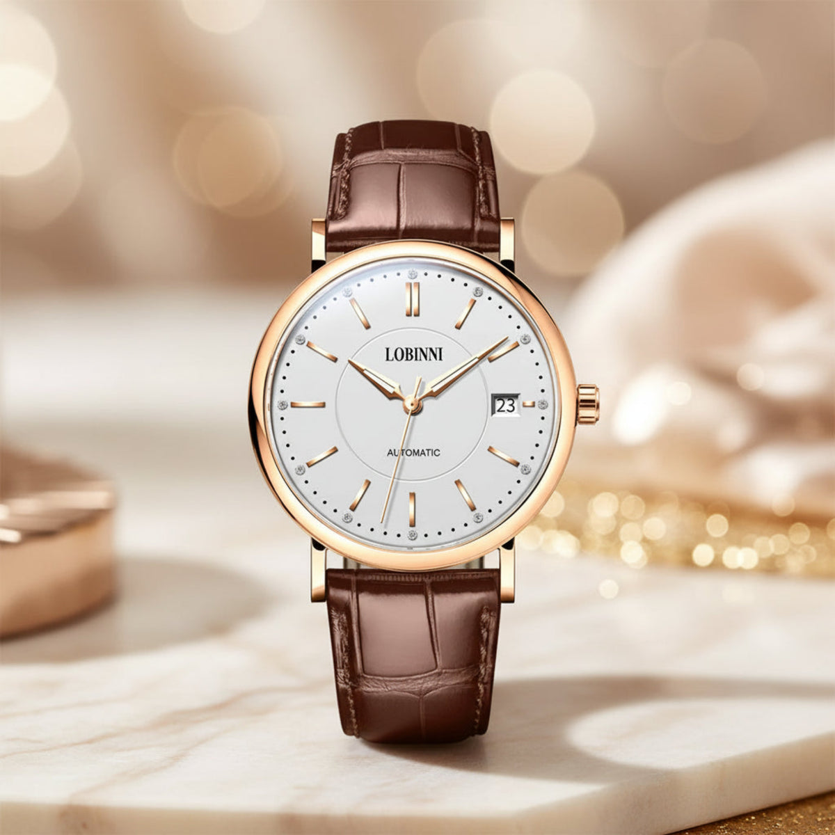LOBINNI Ladies Automatic Sapphire Watch Smash Price Shop Women's Watch