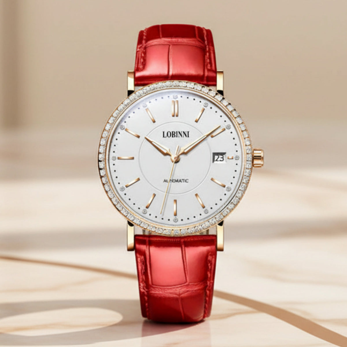 LOBINNI Ladies Automatic Sapphire Watch Smash Price Shop Women's Watch