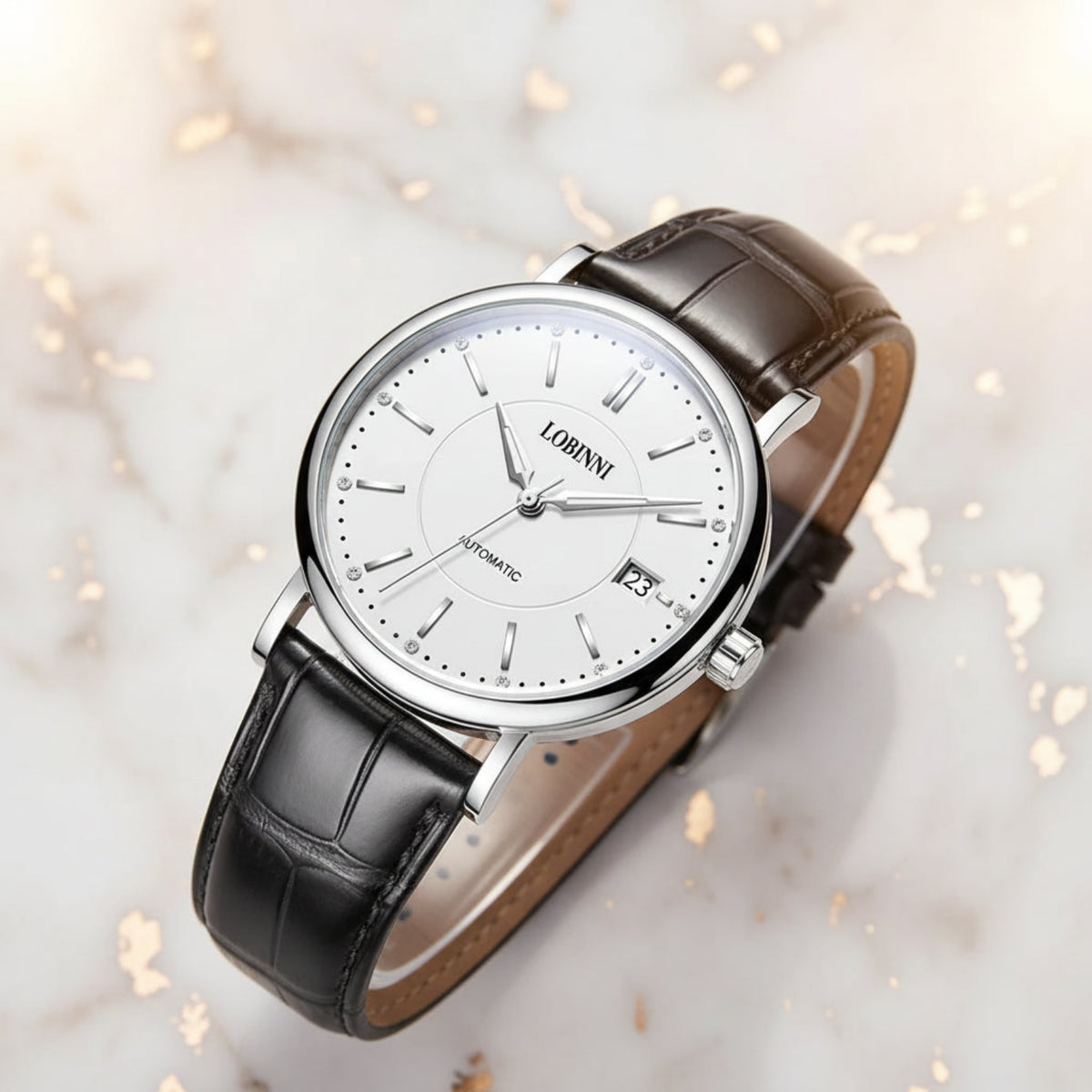 LOBINNI Ladies Automatic Sapphire Watch Smash Price Shop Women's Watch
